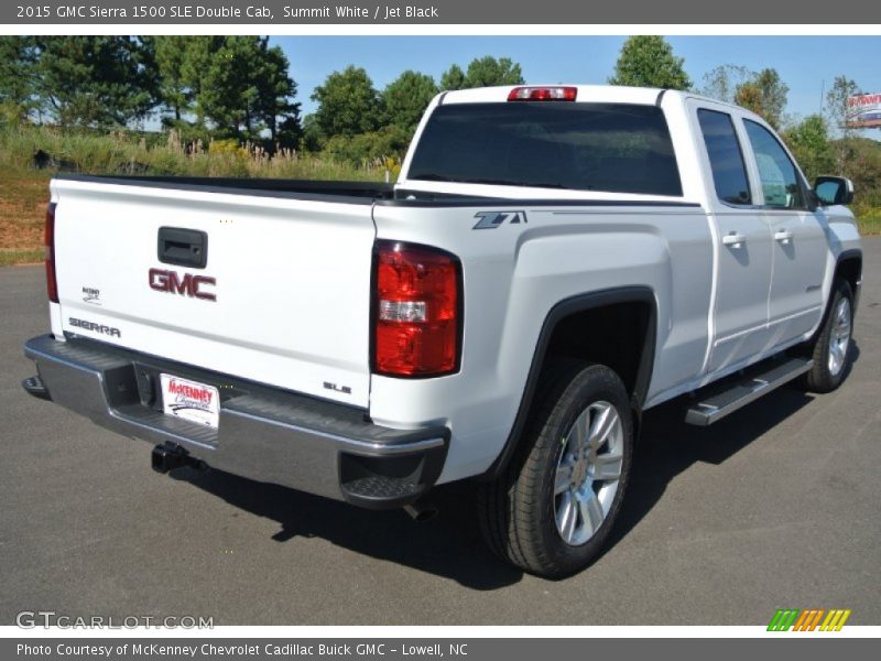 Summit White / Jet Black 2015 GMC Sierra 1500 SLE Double Cab