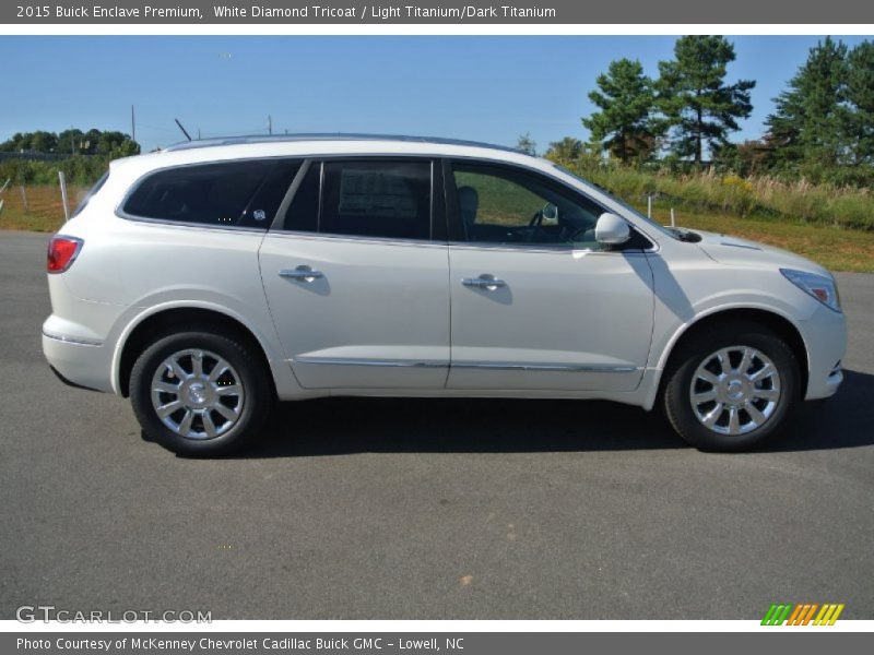 White Diamond Tricoat / Light Titanium/Dark Titanium 2015 Buick Enclave Premium