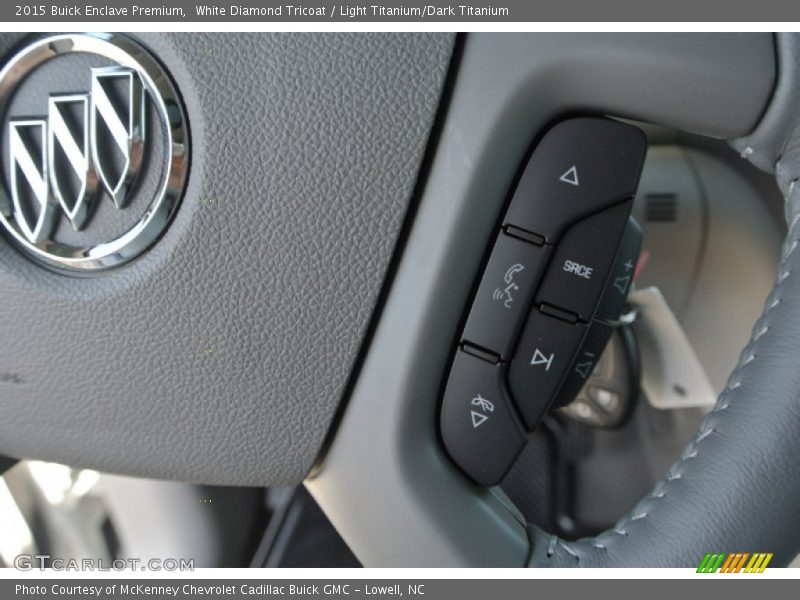 White Diamond Tricoat / Light Titanium/Dark Titanium 2015 Buick Enclave Premium