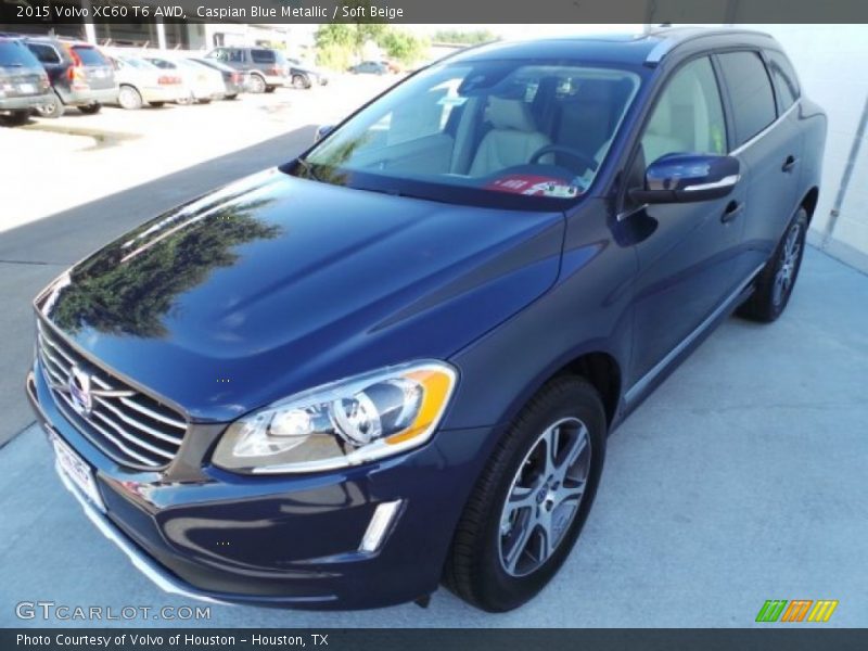 Caspian Blue Metallic / Soft Beige 2015 Volvo XC60 T6 AWD