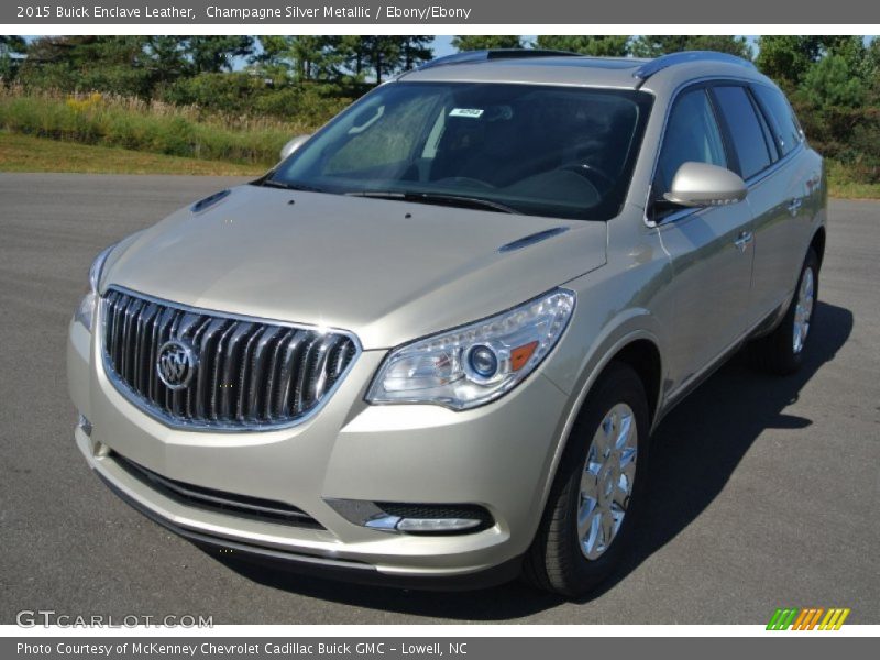 Champagne Silver Metallic / Ebony/Ebony 2015 Buick Enclave Leather