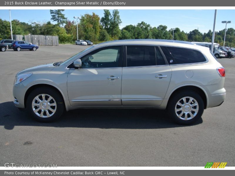 Champagne Silver Metallic / Ebony/Ebony 2015 Buick Enclave Leather