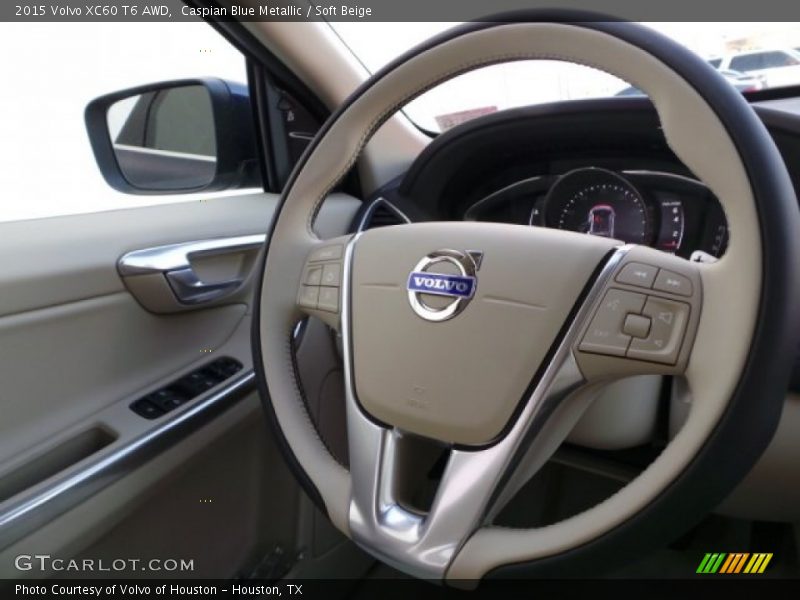 Caspian Blue Metallic / Soft Beige 2015 Volvo XC60 T6 AWD