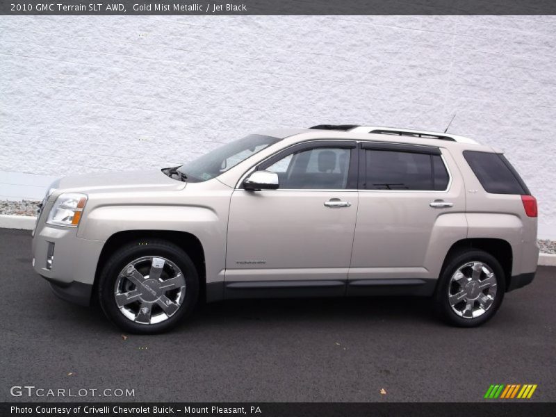 Gold Mist Metallic / Jet Black 2010 GMC Terrain SLT AWD