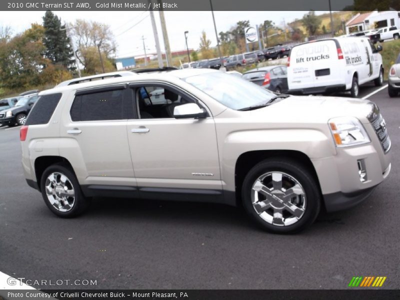 Gold Mist Metallic / Jet Black 2010 GMC Terrain SLT AWD