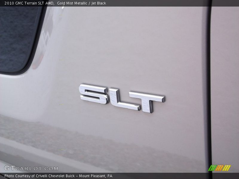 Gold Mist Metallic / Jet Black 2010 GMC Terrain SLT AWD