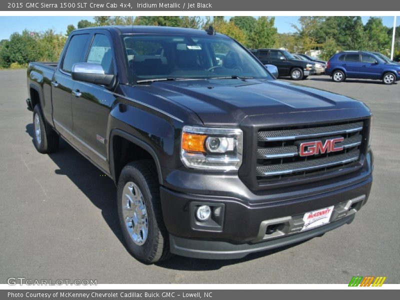 Iridium Metallic / Jet Black 2015 GMC Sierra 1500 SLT Crew Cab 4x4