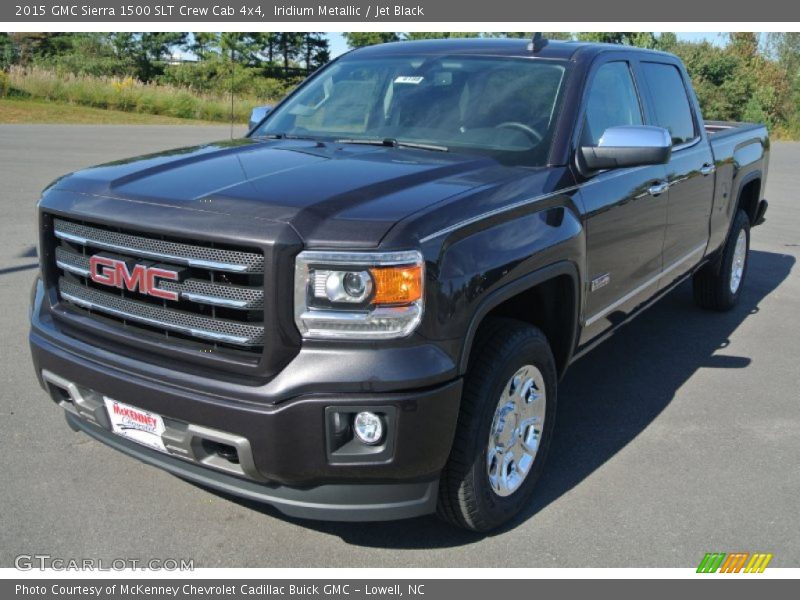 Iridium Metallic / Jet Black 2015 GMC Sierra 1500 SLT Crew Cab 4x4
