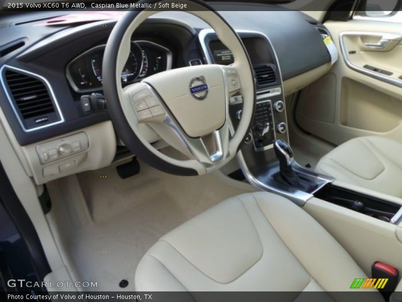 Caspian Blue Metallic / Soft Beige 2015 Volvo XC60 T6 AWD