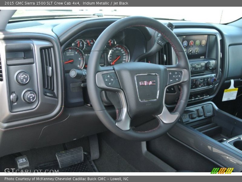Iridium Metallic / Jet Black 2015 GMC Sierra 1500 SLT Crew Cab 4x4