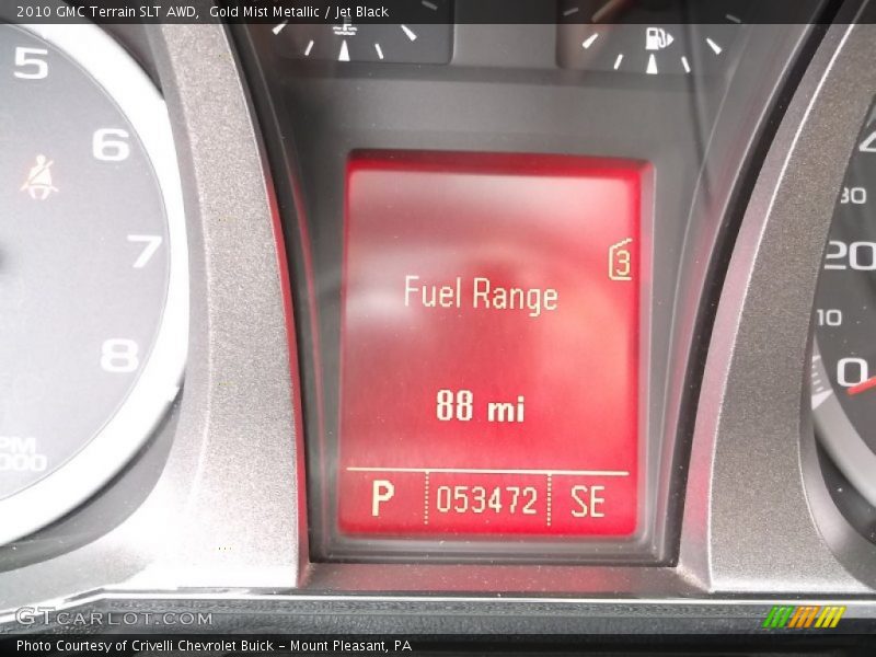 Gold Mist Metallic / Jet Black 2010 GMC Terrain SLT AWD