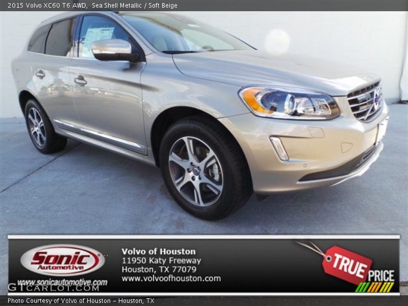 Sea Shell Metallic / Soft Beige 2015 Volvo XC60 T6 AWD