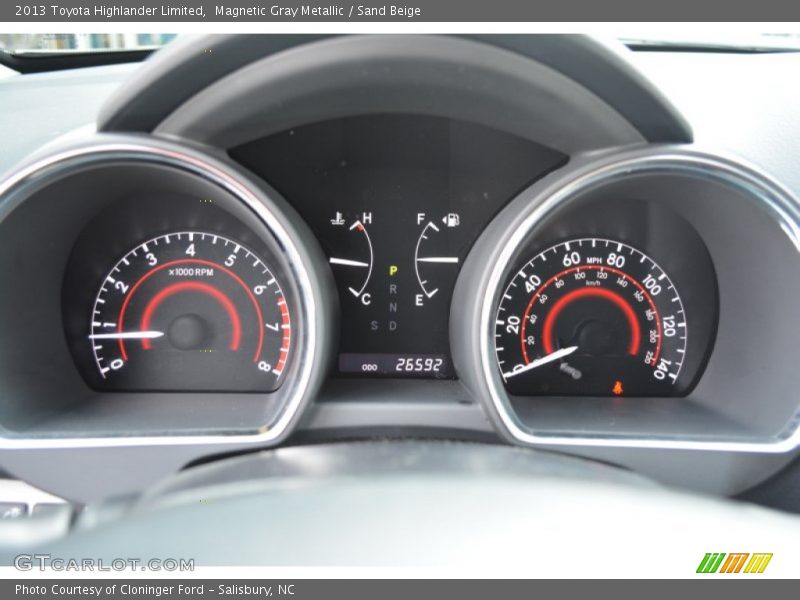 Magnetic Gray Metallic / Sand Beige 2013 Toyota Highlander Limited