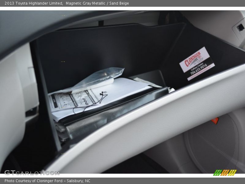 Magnetic Gray Metallic / Sand Beige 2013 Toyota Highlander Limited
