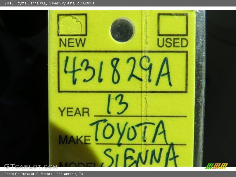Silver Sky Metallic / Bisque 2013 Toyota Sienna XLE