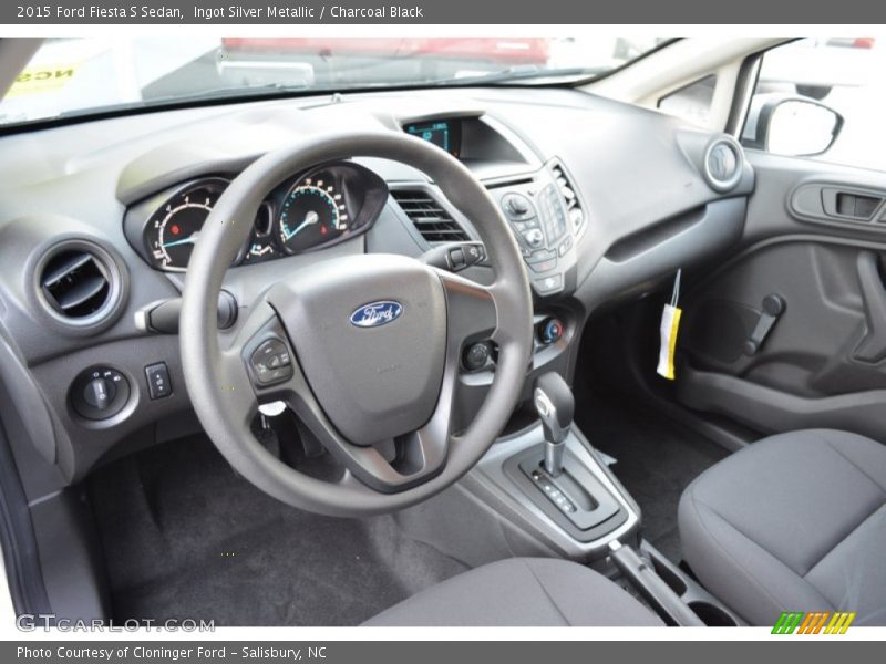 Charcoal Black Interior - 2015 Fiesta S Sedan 