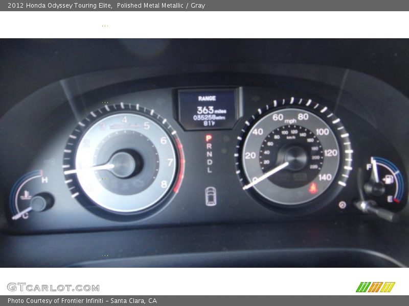 Polished Metal Metallic / Gray 2012 Honda Odyssey Touring Elite