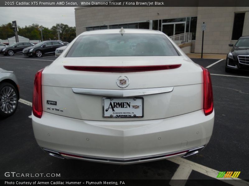 White Diamond Tricoat / Kona Brown/Jet Black 2015 Cadillac XTS Premium AWD Sedan