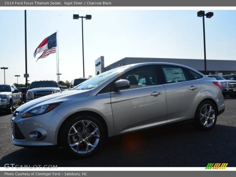 Ingot Silver / Charcoal Black 2014 Ford Focus Titanium Sedan