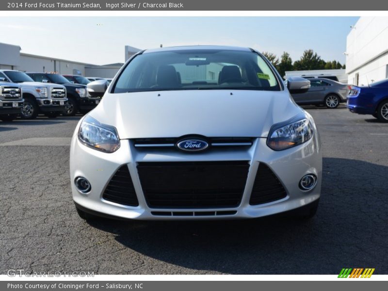 Ingot Silver / Charcoal Black 2014 Ford Focus Titanium Sedan