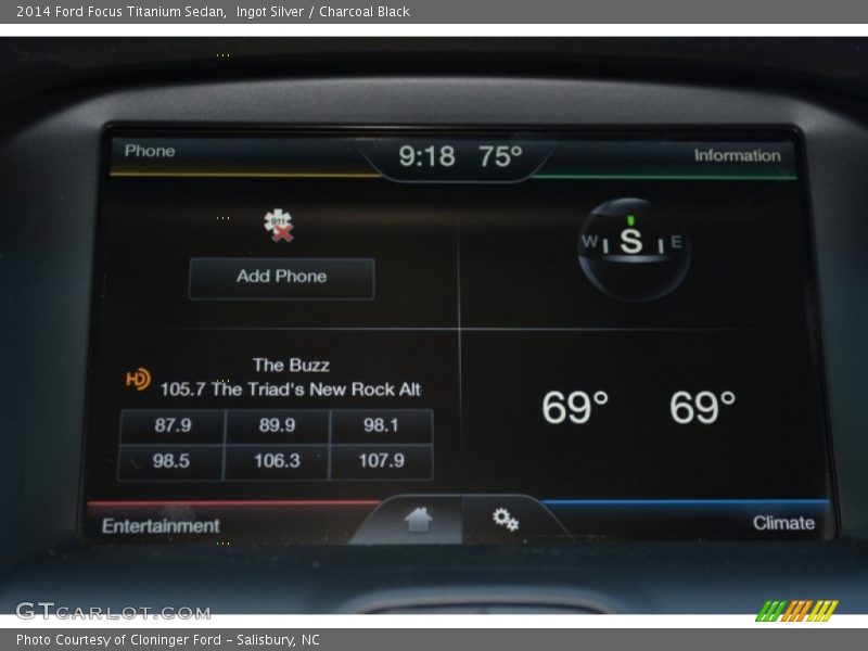 Ingot Silver / Charcoal Black 2014 Ford Focus Titanium Sedan