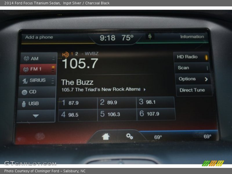 Ingot Silver / Charcoal Black 2014 Ford Focus Titanium Sedan