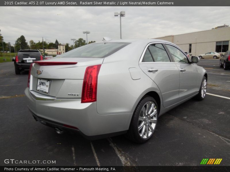 Radiant Silver Metallic / Light Neutral/Medium Cashmere 2015 Cadillac ATS 2.0T Luxury AWD Sedan