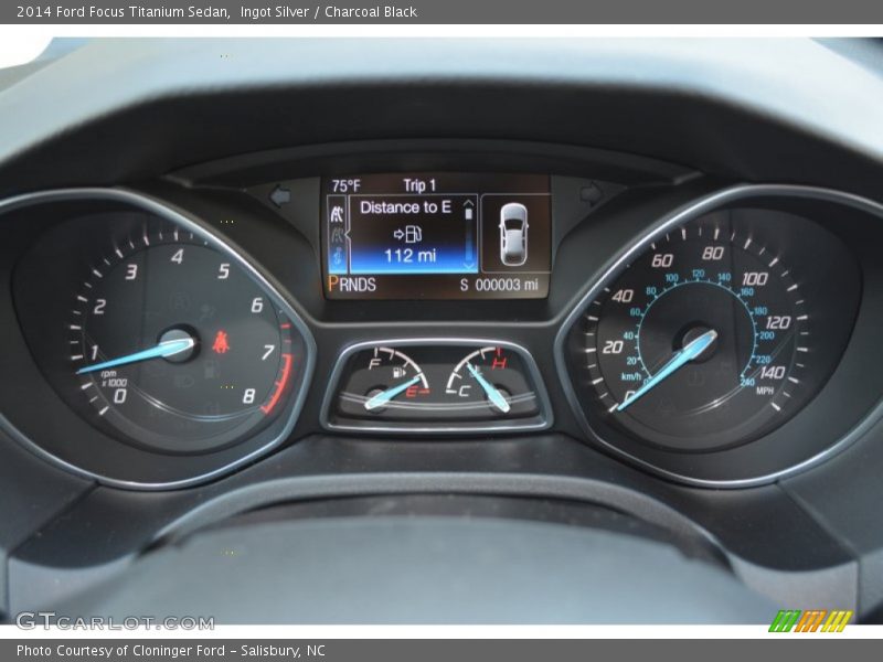 Ingot Silver / Charcoal Black 2014 Ford Focus Titanium Sedan