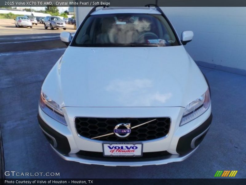 Crystal White Pearl / Soft Beige 2015 Volvo XC70 T6 AWD