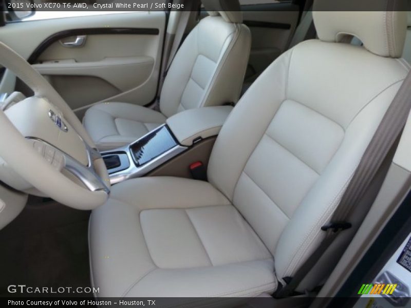 Crystal White Pearl / Soft Beige 2015 Volvo XC70 T6 AWD
