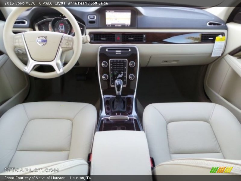 Crystal White Pearl / Soft Beige 2015 Volvo XC70 T6 AWD