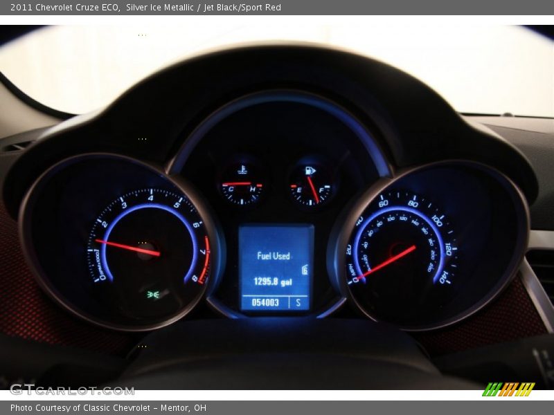 Silver Ice Metallic / Jet Black/Sport Red 2011 Chevrolet Cruze ECO