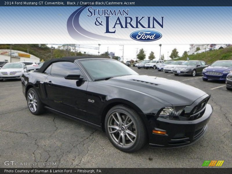 Black / Charcoal Black/Cashmere Accent 2014 Ford Mustang GT Convertible