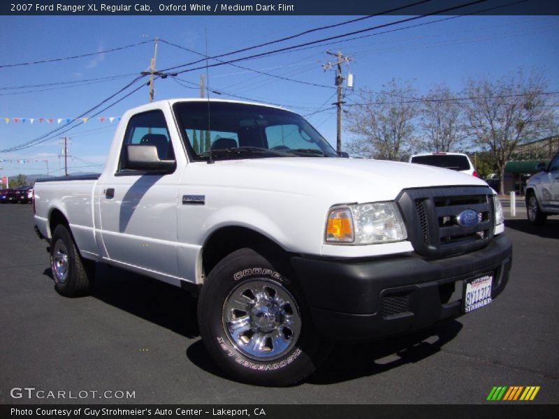 Oxford White / Medium Dark Flint 2007 Ford Ranger XL Regular Cab