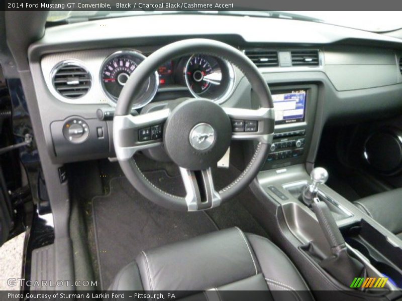 Black / Charcoal Black/Cashmere Accent 2014 Ford Mustang GT Convertible