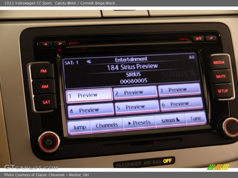 Candy White / Cornsilk Beige/Black 2011 Volkswagen CC Sport