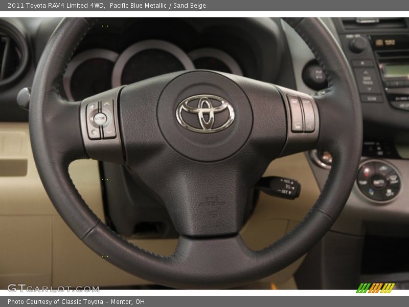 Pacific Blue Metallic / Sand Beige 2011 Toyota RAV4 Limited 4WD