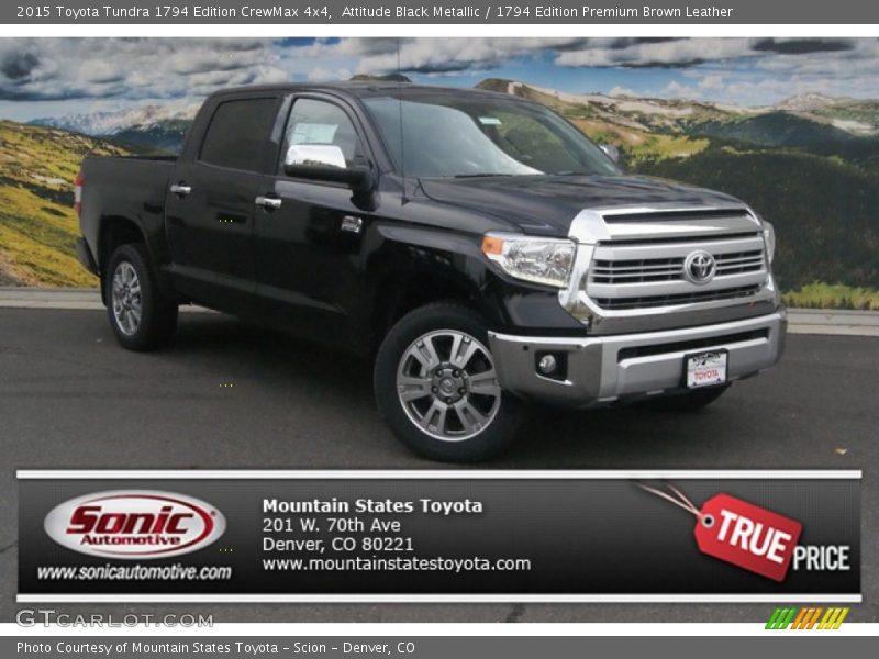 Attitude Black Metallic / 1794 Edition Premium Brown Leather 2015 Toyota Tundra 1794 Edition CrewMax 4x4