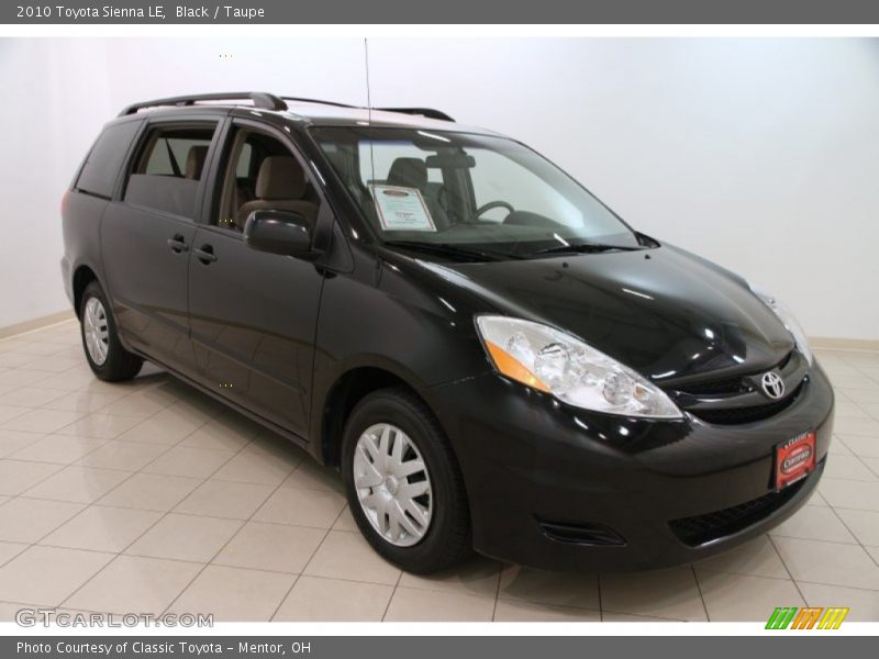 Black / Taupe 2010 Toyota Sienna LE