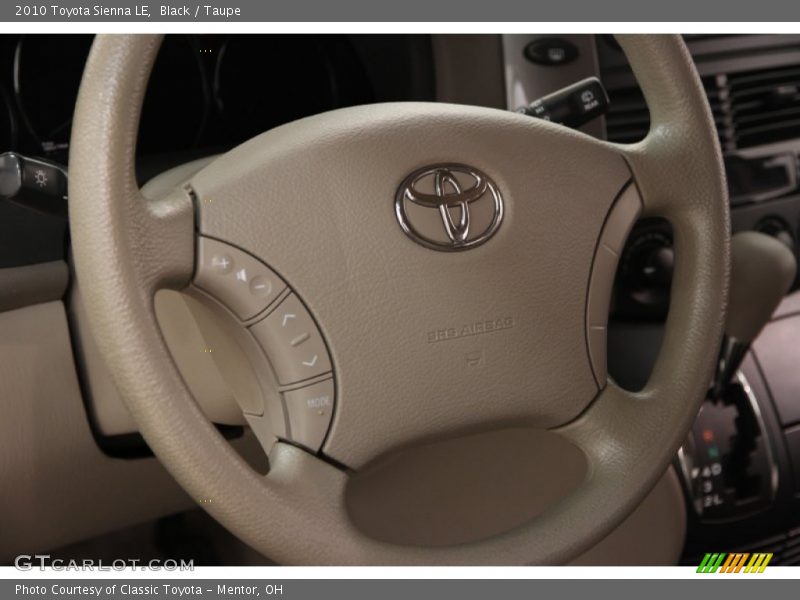 Black / Taupe 2010 Toyota Sienna LE