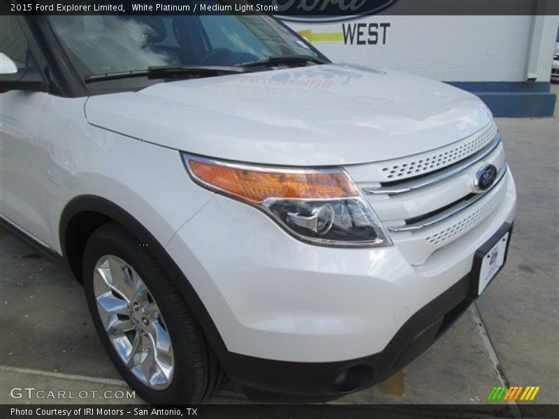 White Platinum / Medium Light Stone 2015 Ford Explorer Limited