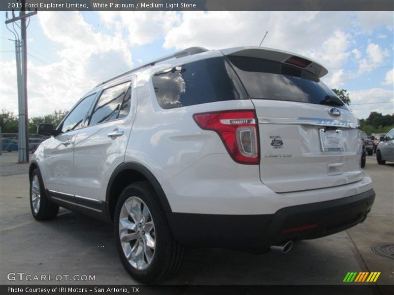 White Platinum / Medium Light Stone 2015 Ford Explorer Limited