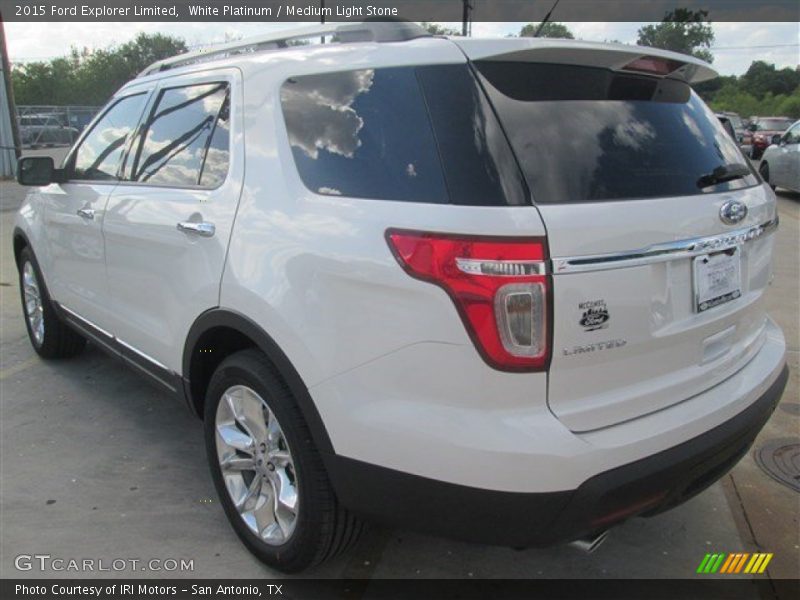 White Platinum / Medium Light Stone 2015 Ford Explorer Limited