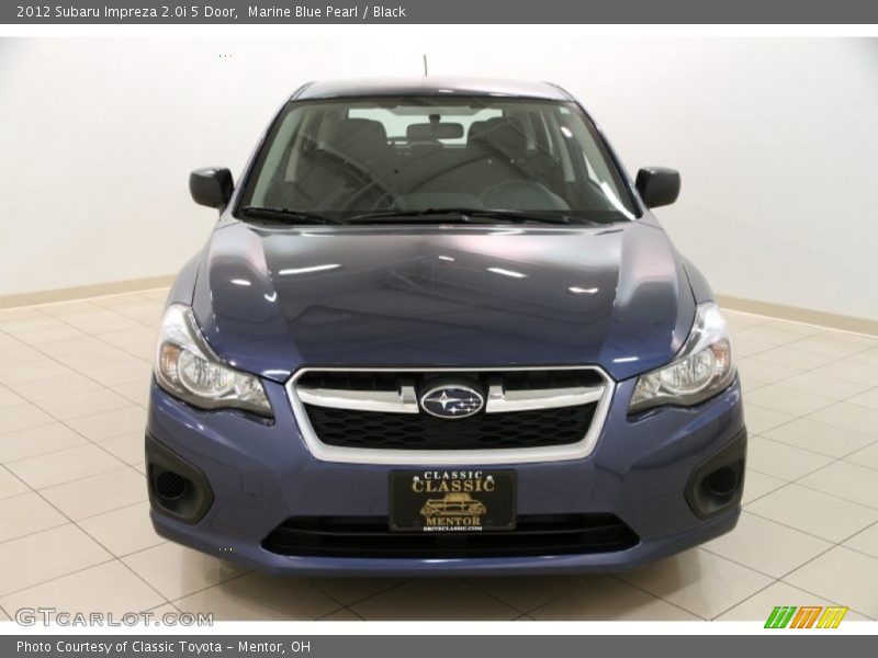 Marine Blue Pearl / Black 2012 Subaru Impreza 2.0i 5 Door