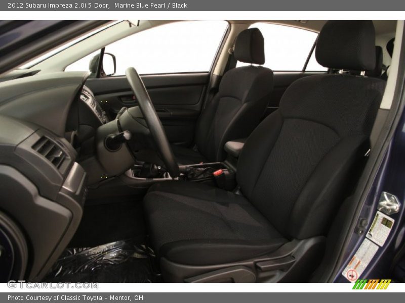 Marine Blue Pearl / Black 2012 Subaru Impreza 2.0i 5 Door