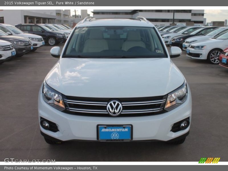 Pure White / Sandstone 2015 Volkswagen Tiguan SEL