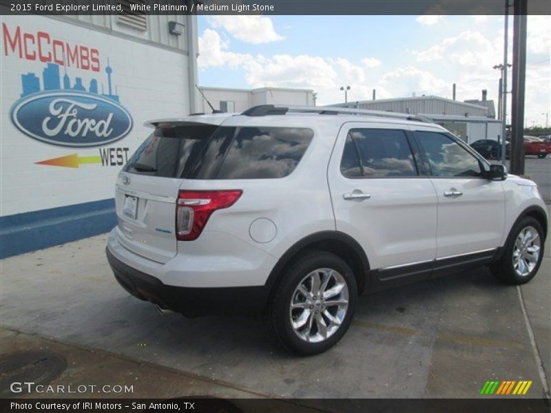 White Platinum / Medium Light Stone 2015 Ford Explorer Limited