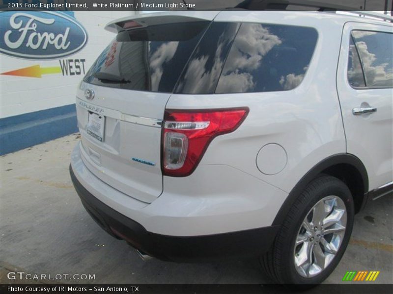 White Platinum / Medium Light Stone 2015 Ford Explorer Limited