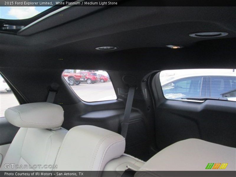 White Platinum / Medium Light Stone 2015 Ford Explorer Limited