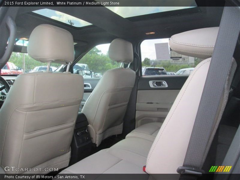White Platinum / Medium Light Stone 2015 Ford Explorer Limited